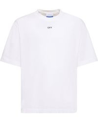Off-White c/o Virgil Abloh - T-shirt off stamp in cotone - Lyst
