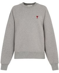Ami Paris - Sweat-shirt en jersey de coton biologique à logo - Lyst