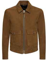 Tom Ford - Zip Collar Leather Jacket - Lyst