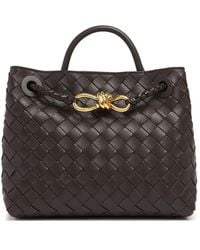 Bottega Veneta - Small Andiamo Leather Top Handle Bag - Lyst