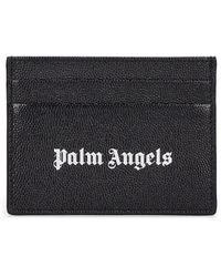 Palm Angels - Logo Print Leather Card Holder - Lyst