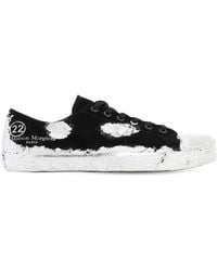Maison Margiela Suede Low Top Sneakers - Schwarz