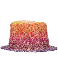Isabel Marant Positano Handwoven Raffia Bucket Hat - Multicolor