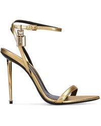 Tom Ford - Naked 105 Metallic Leather Point-toe Ankle-strap Sandals - Lyst