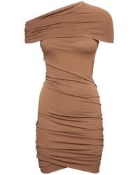 Rick Owens - Minikleid Aus Drapiertem Jersey "lola" - Lyst