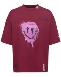Maison Mihara Yasuhiro - T-shirt smiley face in cotone con stampa - Lyst