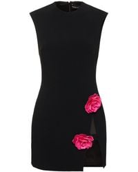 David Koma - Embroidered Rose Sleeveless Mini Dress - Lyst