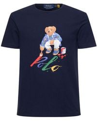 Polo Ralph Lauren - T-shirt Mit Druck - Lyst