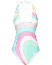 Emilio Pucci - Iride Printed Lycra One Piece Swimsuit - Lyst