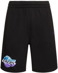 KTZ - L.A. Lakers Printed Cotton Blend Shorts - Lyst