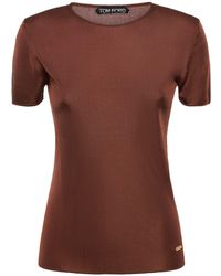 Tom Ford - Compact Slinky Viscose T-Shirt - Lyst