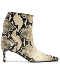 KHAITE - Femme Bottines En Cuir Embossé Python Ona 55 Mm - Lyst