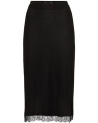 The Row - Indira Silk Blend Midi Skirt - Lyst