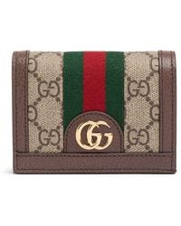 Gucci - 〔オフィディア〕GG カードケース(コイン&紙幣入れ付き), ブラウン, GGキャンバス - Lyst