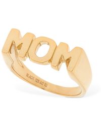 Maria Black Ring "mom" - Mettallic