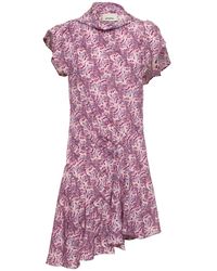 Isabel Marant - Viona Printed Silk Blend Mini Dress - Lyst