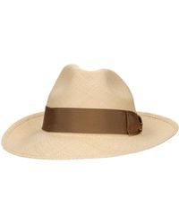 Borsalino - Amedeo 7.5Cm Brim Straw Panama Hat - Lyst
