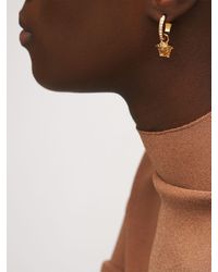 Versace - Medusa Charm Crystal Drop Earrings - Lyst
