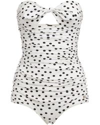 Dolce & Gabbana - Polka Dots One-Piece Swimsuit - Lyst