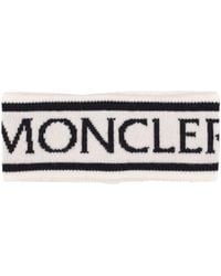 Moncler Haarreif Aus Wolle Mit Logo - Schwarz