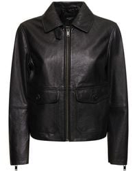 Weekend by Maxmara - Aller Zip-up Leather Jacket - Lyst