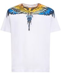 Marcelo Burlon - Lunar Wings Cotton Jersey T-shirt - Lyst