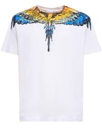 Marcelo Burlon - T-shirt en jersey de coton lunar wings - Lyst