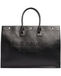 Saint Laurent - Large Rive Gauche Leather Tote Bag - Lyst