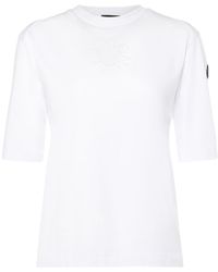 Moncler - Embossed Logo Cotton Jersey T-Shirt - Lyst