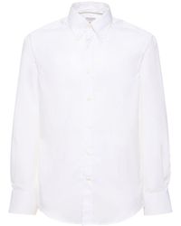 Brunello Cucinelli - Cotton Twill Button Down Shirt - Lyst