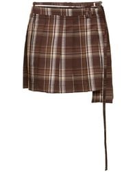 Acne Studios - Ipleat ウールブレンドミニスカート - Lyst