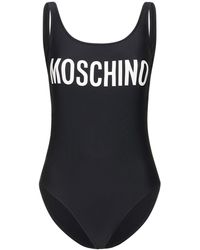 Moschino - Logo Lycra One Piece Swimsuit - Lyst