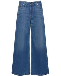 RE/DONE - Jeans vita bassa loose fit in cotone - Lyst