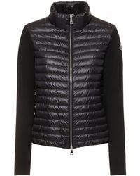 Moncler - Padded Wool Zip-up Down Cardigan - Lyst