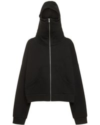 Entire studios - Washed Cotton Full-zip Hoodie - Lyst