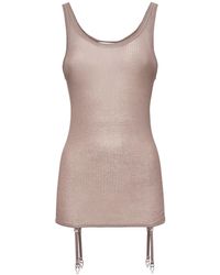 Lemaire - Tanktop Aus Viskose Und Seide Mit Strapsen - Lyst
