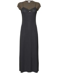 Acne Studios - Eleuna Layered Jersey Midi Dress - Lyst