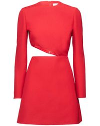 Valentino - Crepe Couture Side Cut Out Mini Dress - Lyst
