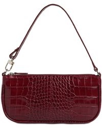 BY FAR Ledertasche Mit Krokoprägung "rachel" - Lila