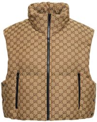 Gucci - Monogram-pattern Padded Cotton-blend Gilet - Lyst