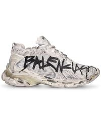 Balenciaga - Sneakers Aus Mesh Und Nylon Mit Graffiti "runner" - Lyst