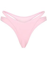 Mugler - Slip bikini lvr exclusive con cutout - Lyst
