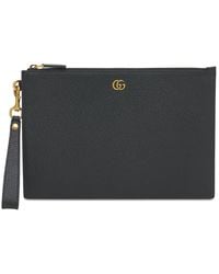 Gucci - Leather GG Marmont Pouch - Lyst