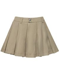 CANNARI CONCEPT - Simi Pleated Cotton Mini Skirt - Lyst