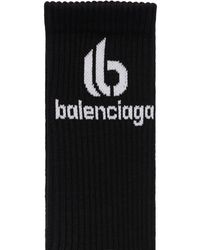 Balenciaga Socken Aus Baumwollmischung "double B" - Schwarz