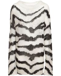 Stella McCartney Полушерстяной Свитер Zebra - Многоцветный