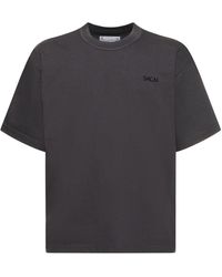 Sacai - Cotton Jersey Logo T-Shirt - Lyst
