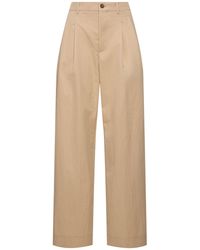 Wardrobe NYC - Cotton Blend Drill Wide Chino Pants - Lyst