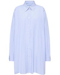 Maison Margiela - Striped Cotton Poplin Long Shirt - Lyst