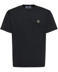 Stone Island - Camiseta de jersey de algodón con logo - Lyst